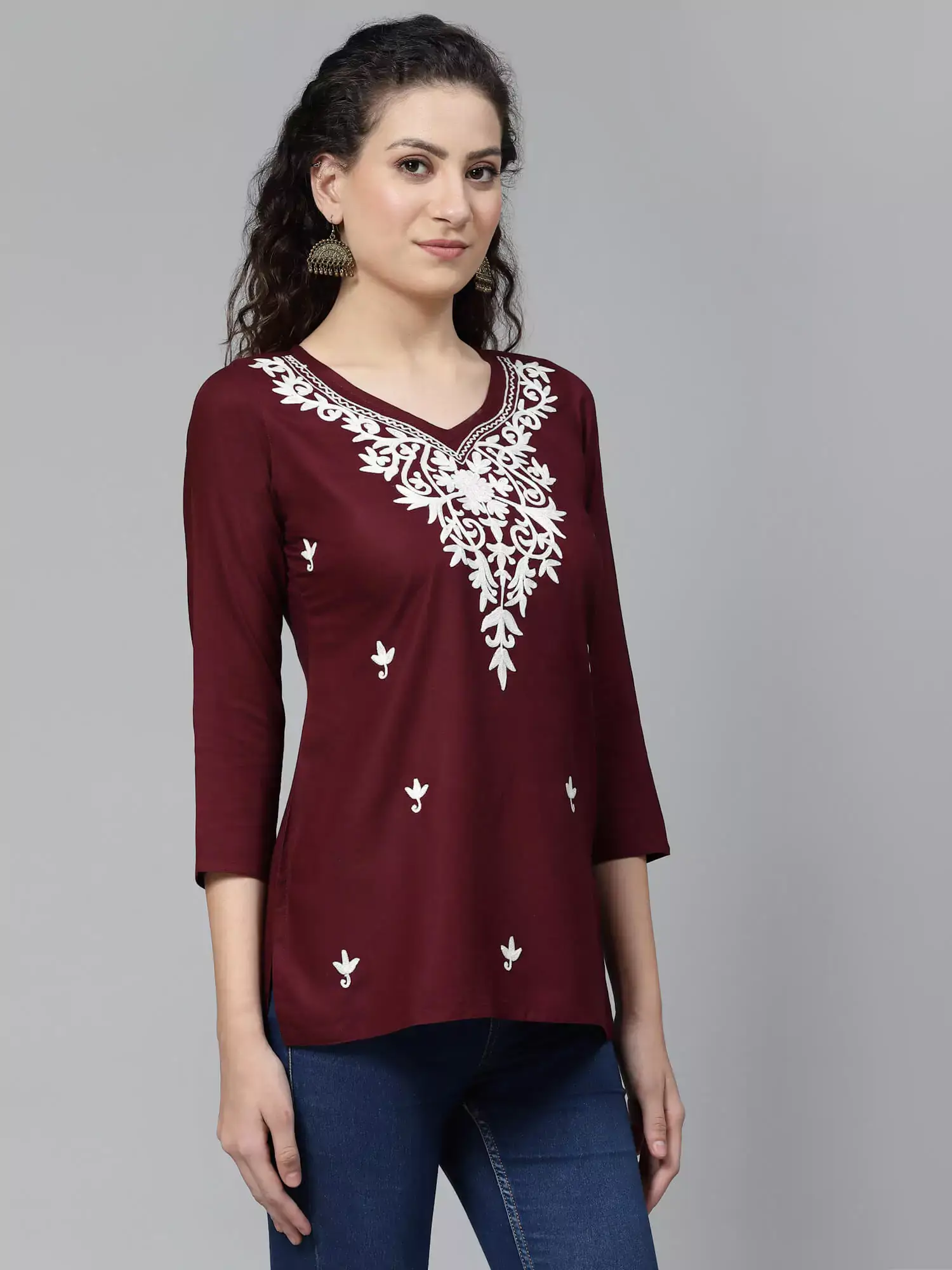Falak Wine Short Kurti - Image 7