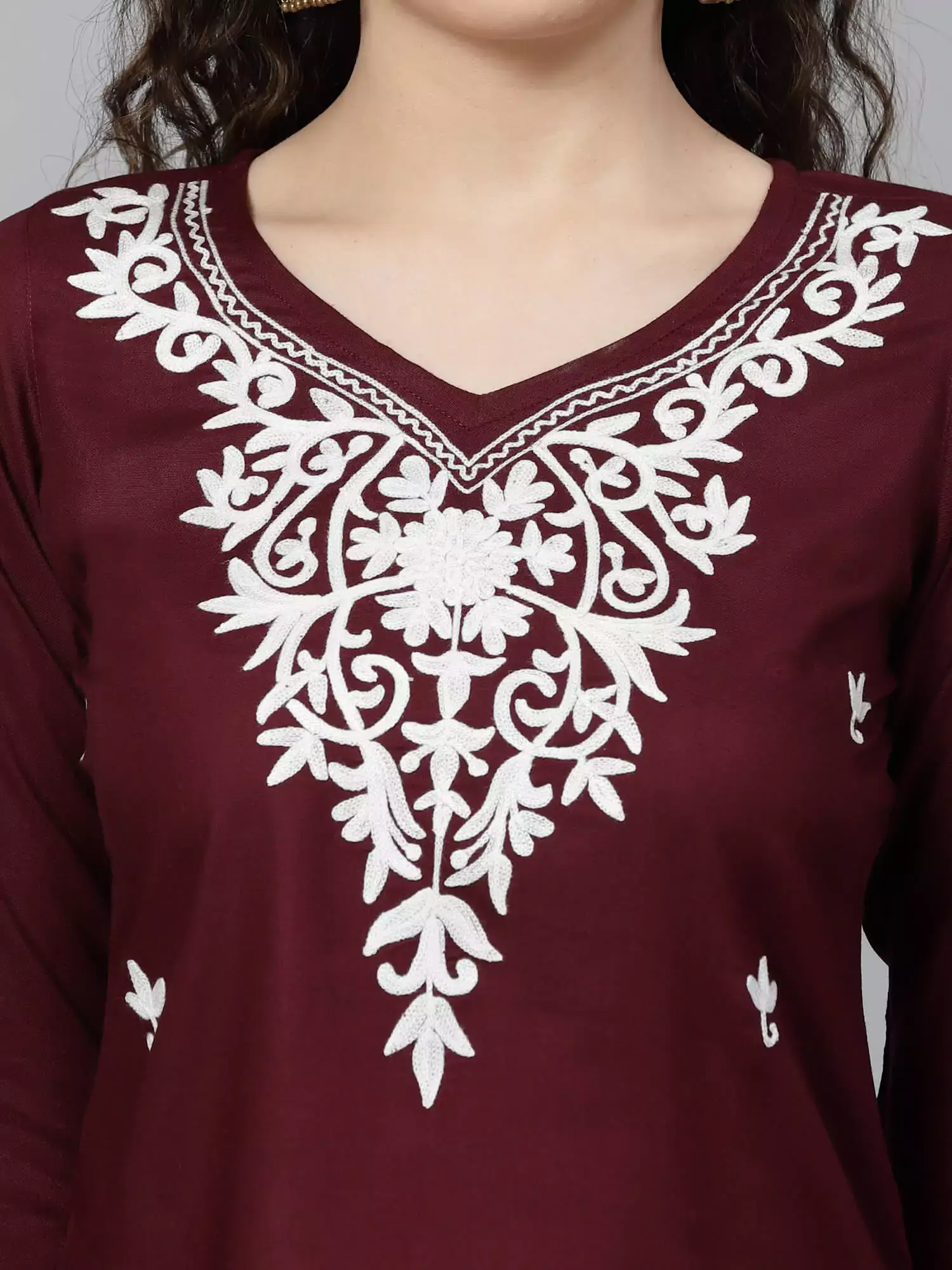 Falak Wine Short Kurti - Image 2